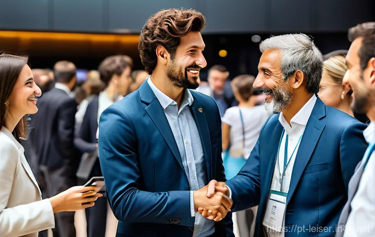 레저산업기사 자격증 관련 커뮤니티 소개 - **Prompt 1: Professional Networking at a Tourism Event**
    A vibrant, diverse group of tourism and...