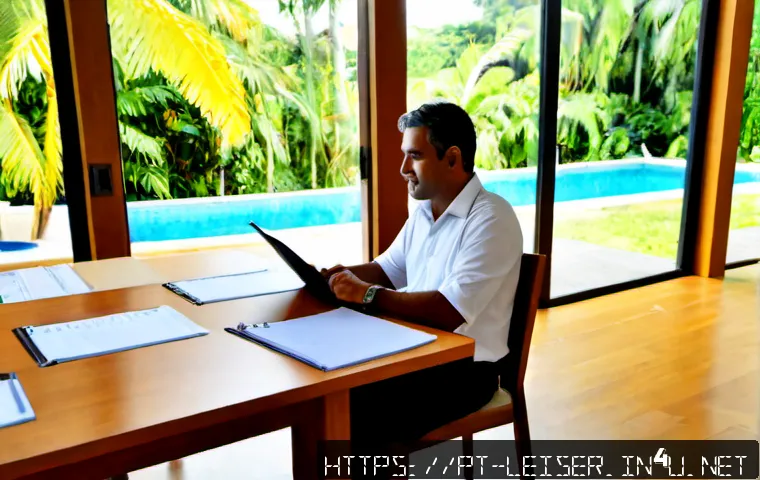 Home 17 레저산업기사 취득 후 경력개발 방법 - Photorealistic Brazilian leisure and tourism professional reviewing a career development plan with a...